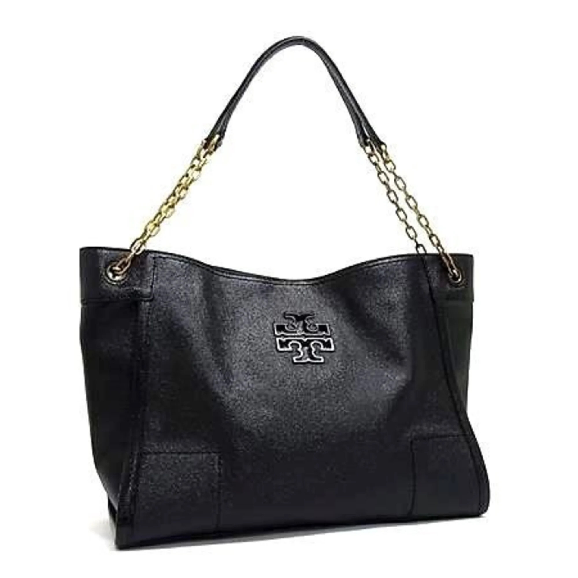 Tory Burch Tory Burch Britain Collection Tote Bag, Black, Women's, Chain